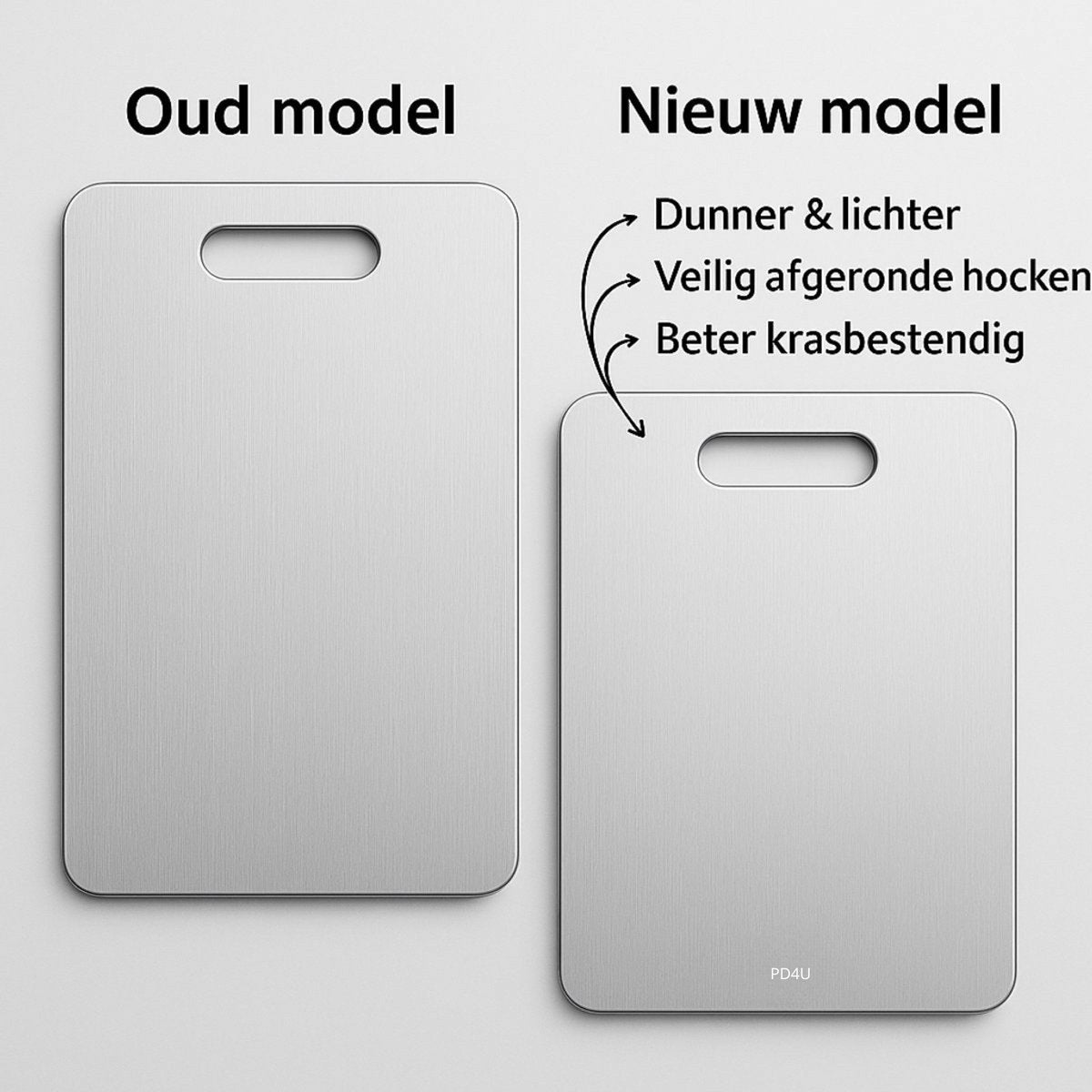 PD4U® 3 STUKS - Titanium Snijplank - Snijplankenset