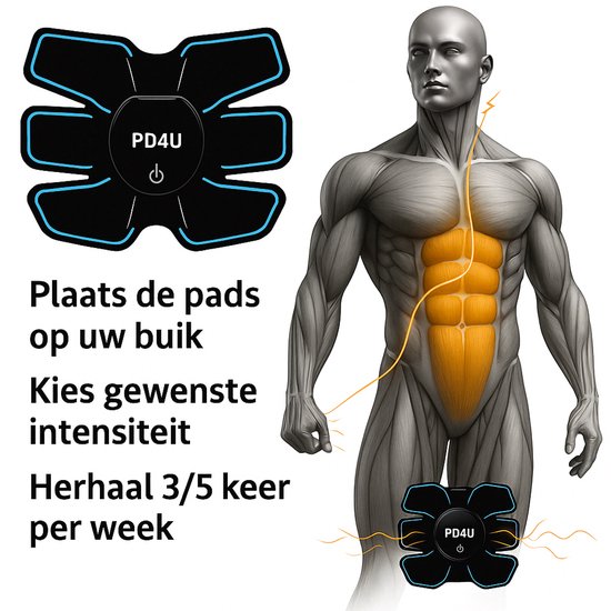 PD4U® EMS Buikspieren Trainer Elektrisch - Buikspiertrainer