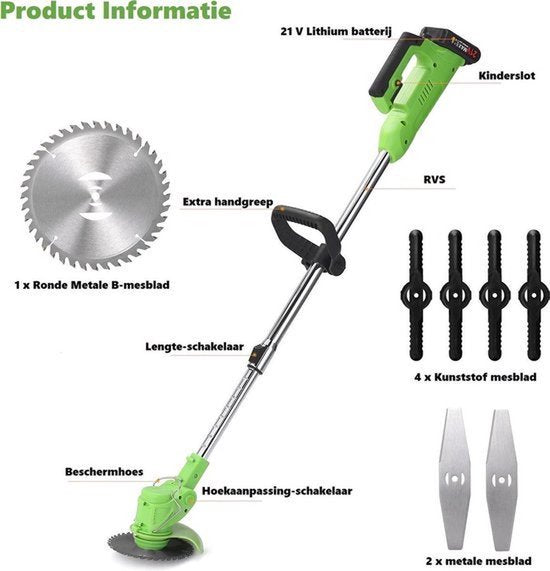 Onkruidborstel - Onkruidborstel Set  - Inclusief 2 accu's en oplaadkabel